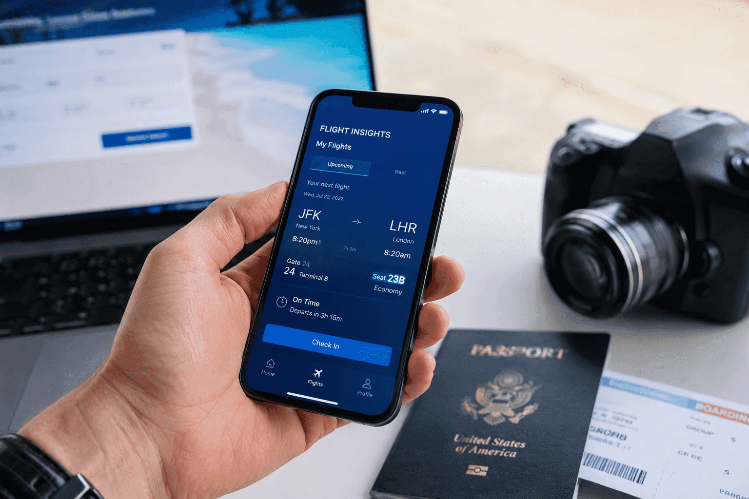 FlightsInsight travel ecosystem illustration